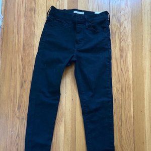 Levi 720 SuperSkinny Black Jeans